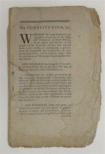 (NEW YORK.) [Constitution of the State of New-York]  with An Ordinance of the Convention of the State of New-York.